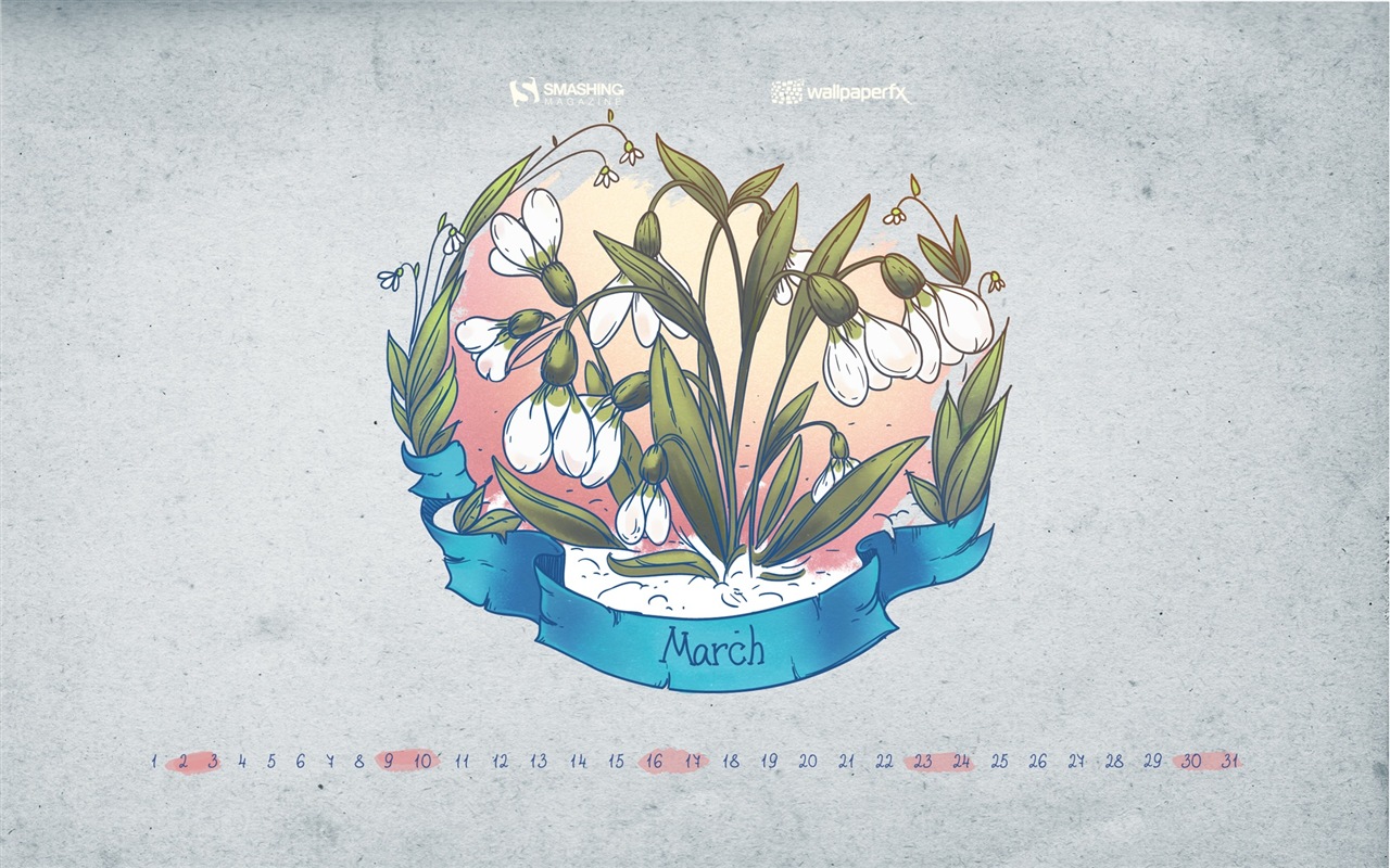 March 2013 calendar wallpaper (2) #11 - 1280x800
