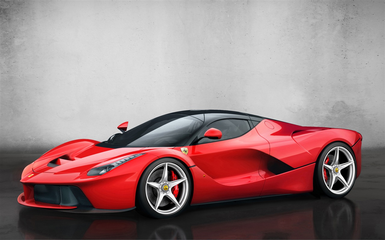 2013フェラーリLaFerrari赤いスーパーカーのHD壁紙 #7 - 1280x800
