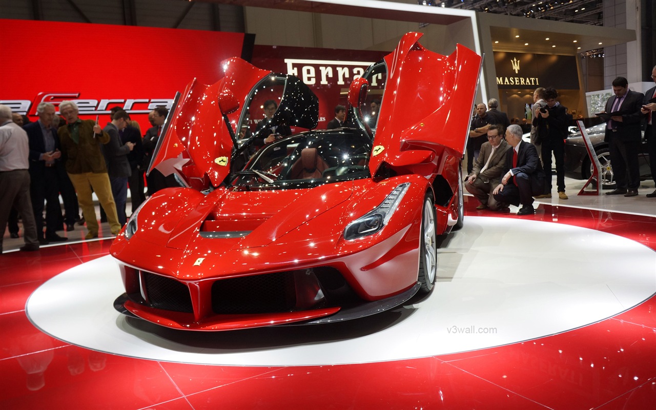 2013 Ferrari rouge LaFerrari supercar HD fonds d'écran #10 - 1280x800