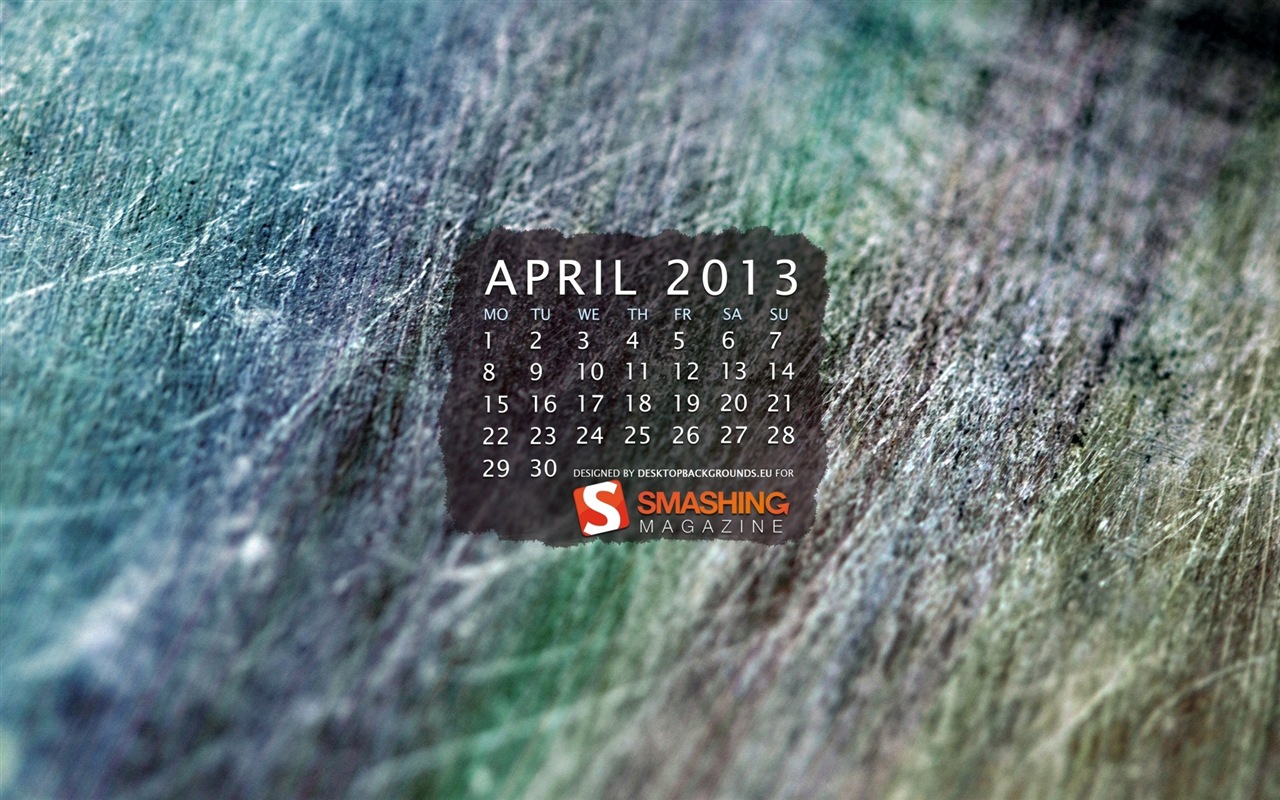April 2013 Calendar wallpaper (1) #7 - 1280x800