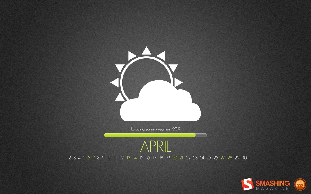 April 2013 Calendar wallpaper (2) #5 - 1280x800