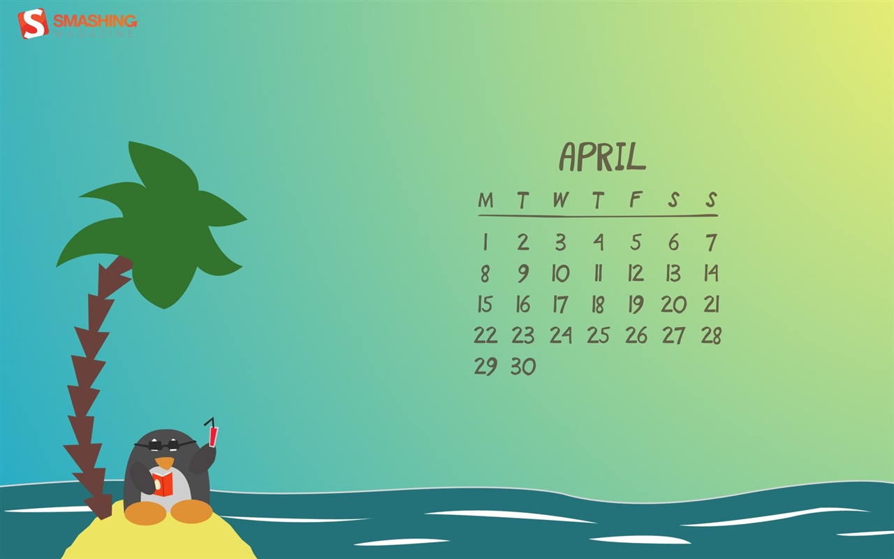 Апрель 2013 Календарь обои (2) #9 - 1280x800