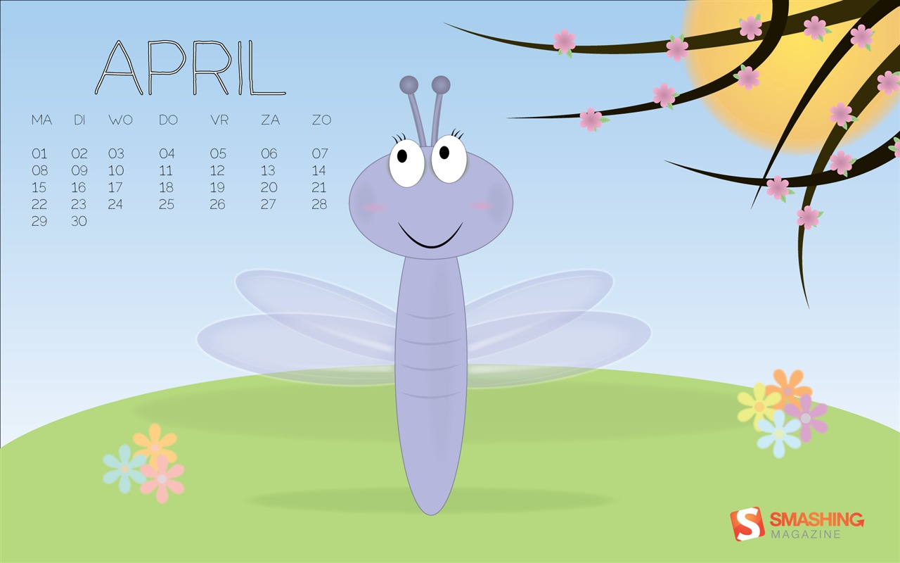 April 2013 Calendar wallpaper (2) #15 - 1280x800