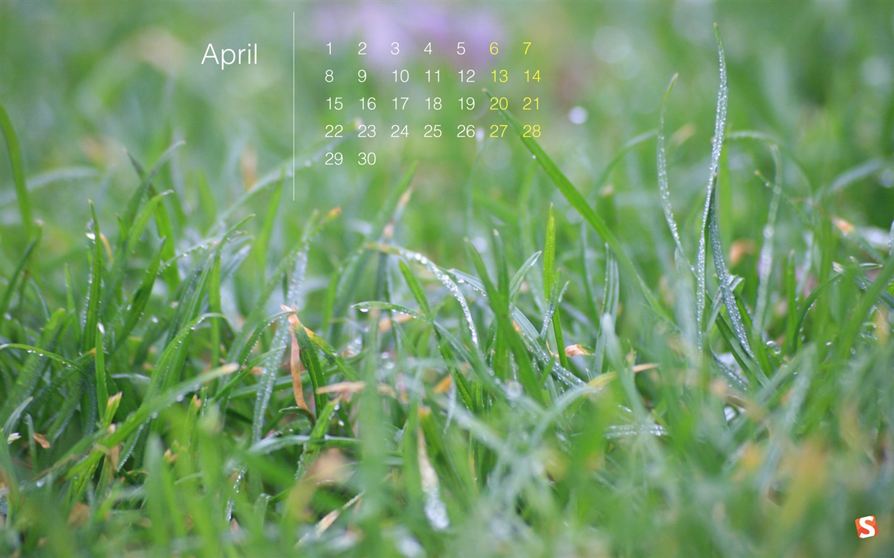 04 2013 Calendar fondo de pantalla (2) #17 - 1280x800
