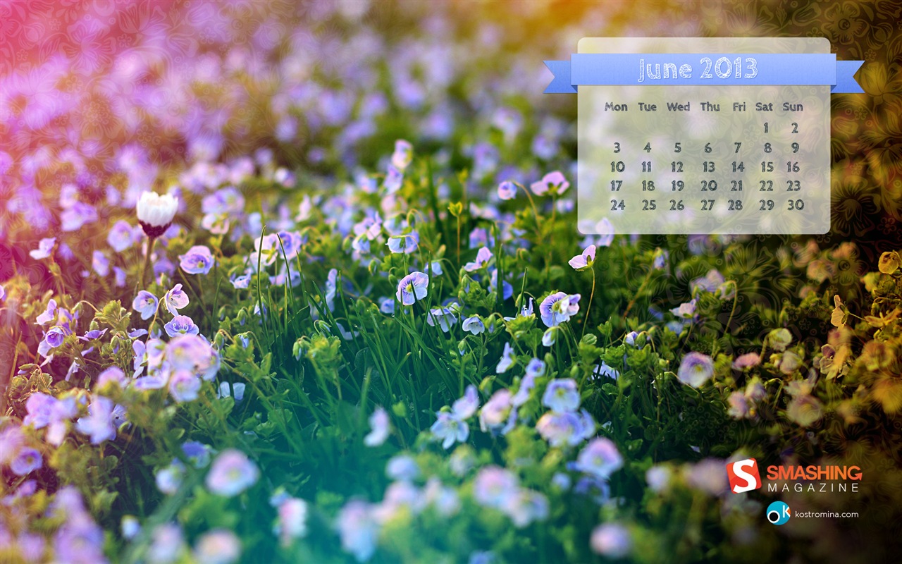 Juni 2013 Kalender Wallpaper (2) #14 - 1280x800