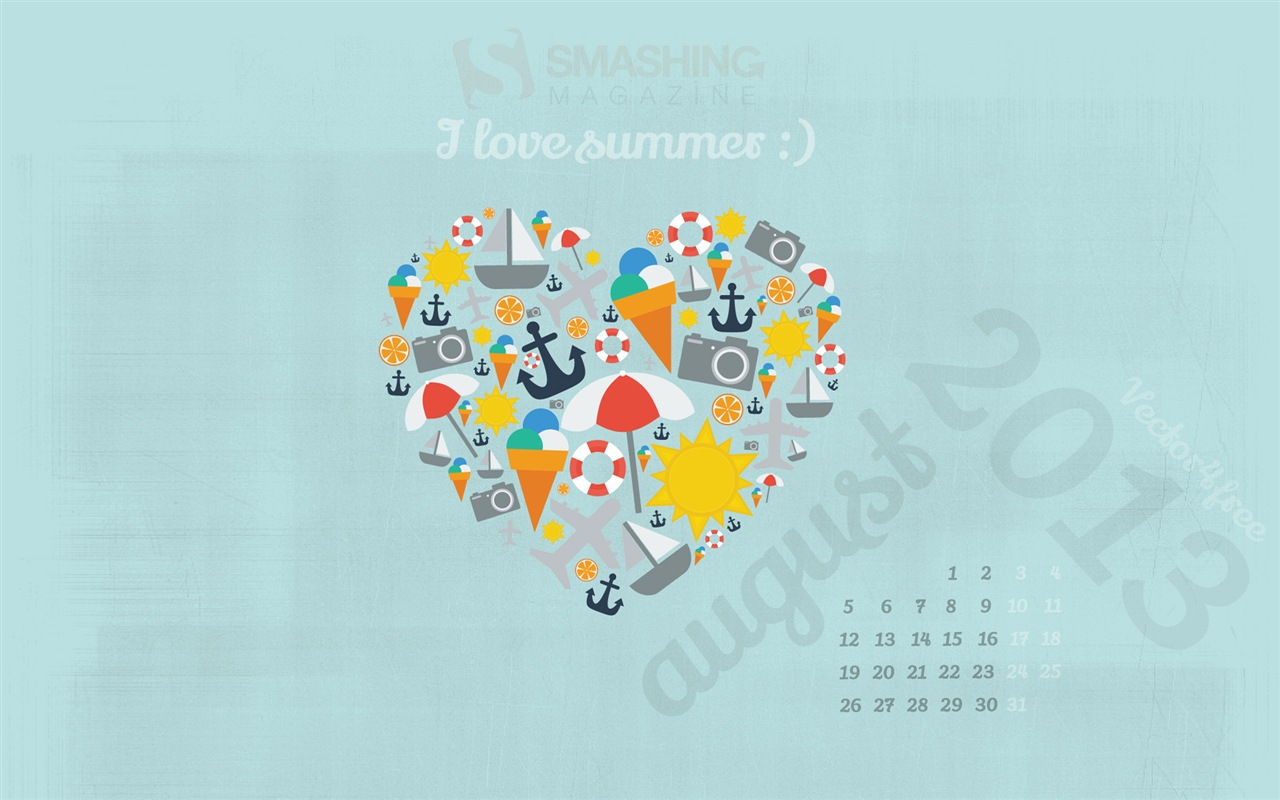 Август 2013 календарь обои (2) #6 - 1280x800