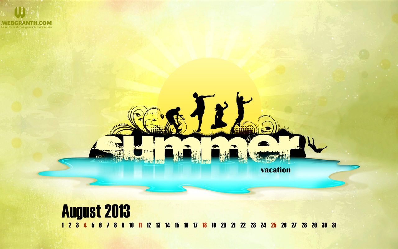 Август 2013 календарь обои (2) #20 - 1280x800