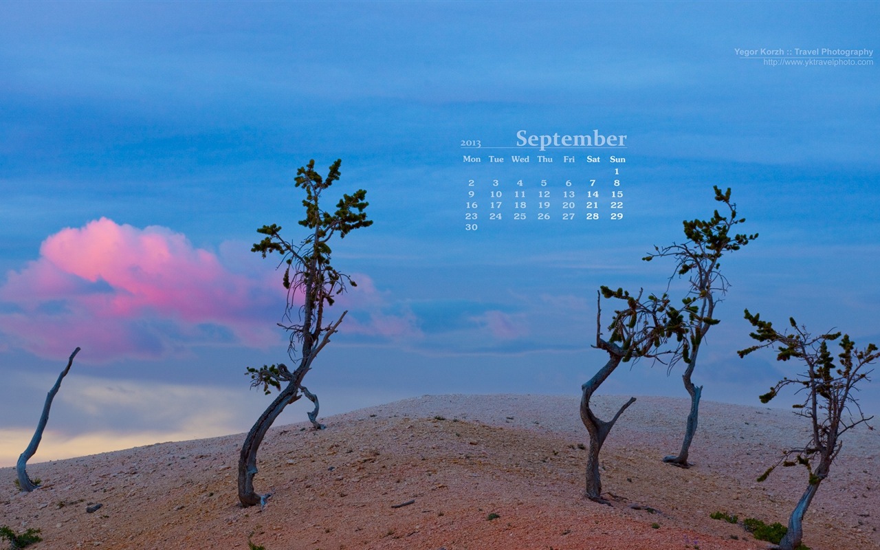 September 2013 Calendar wallpaper (1) #6 - 1280x800