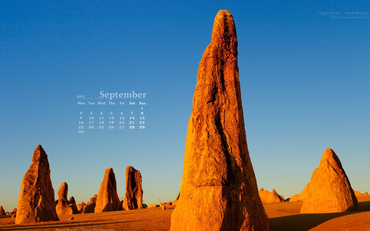 09 2013 Calendar fondo de pantalla (1) #8 - 1280x800