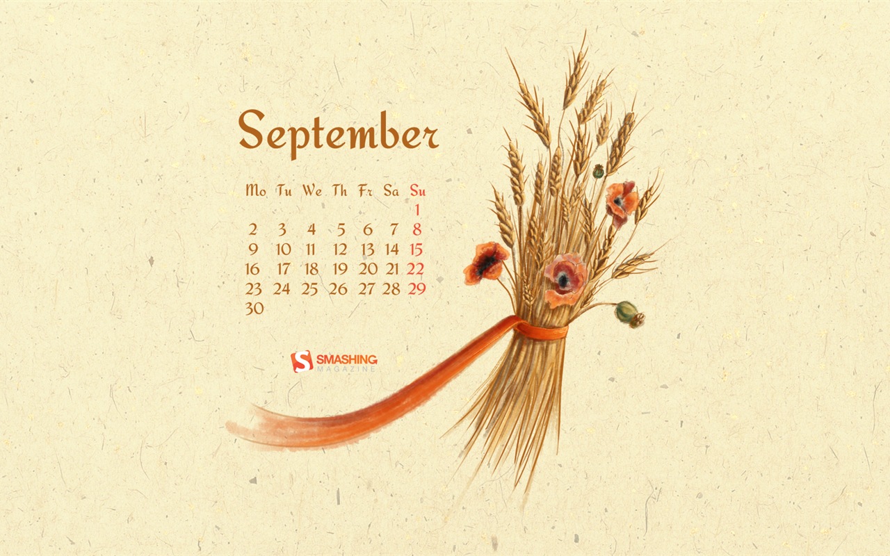 September 2013 Calendar wallpaper (2) #8 - 1280x800