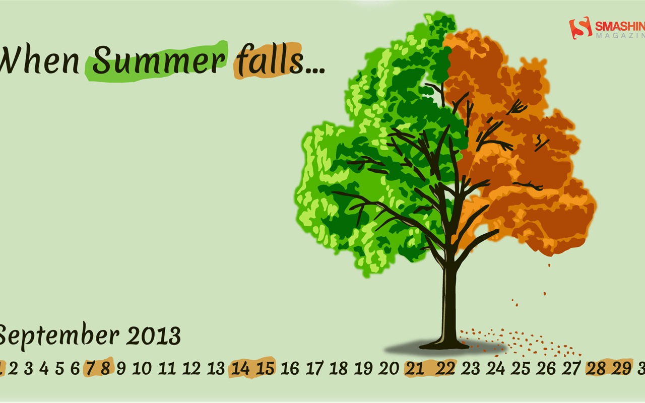 September 2013 Kalender Wallpaper (2) #19 - 1280x800