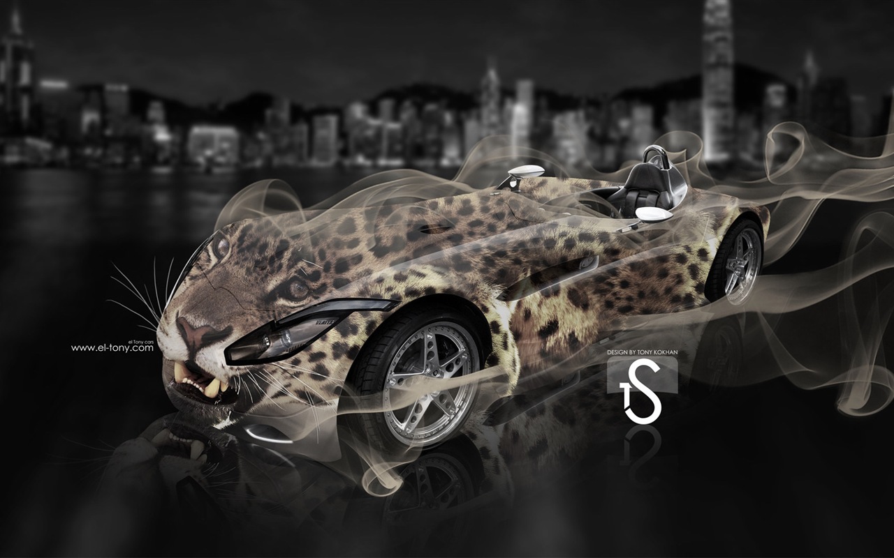 クリエイティブ夢の車のデザインの壁紙、動物自動車 #2 - 1280x800