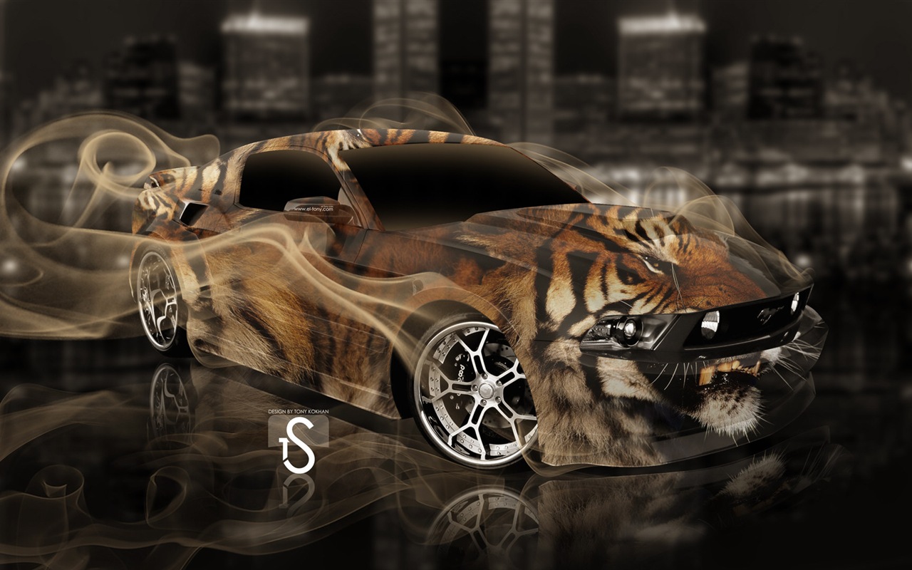 梦幻创意汽车设计壁纸，动物汽车13 - 1280x800