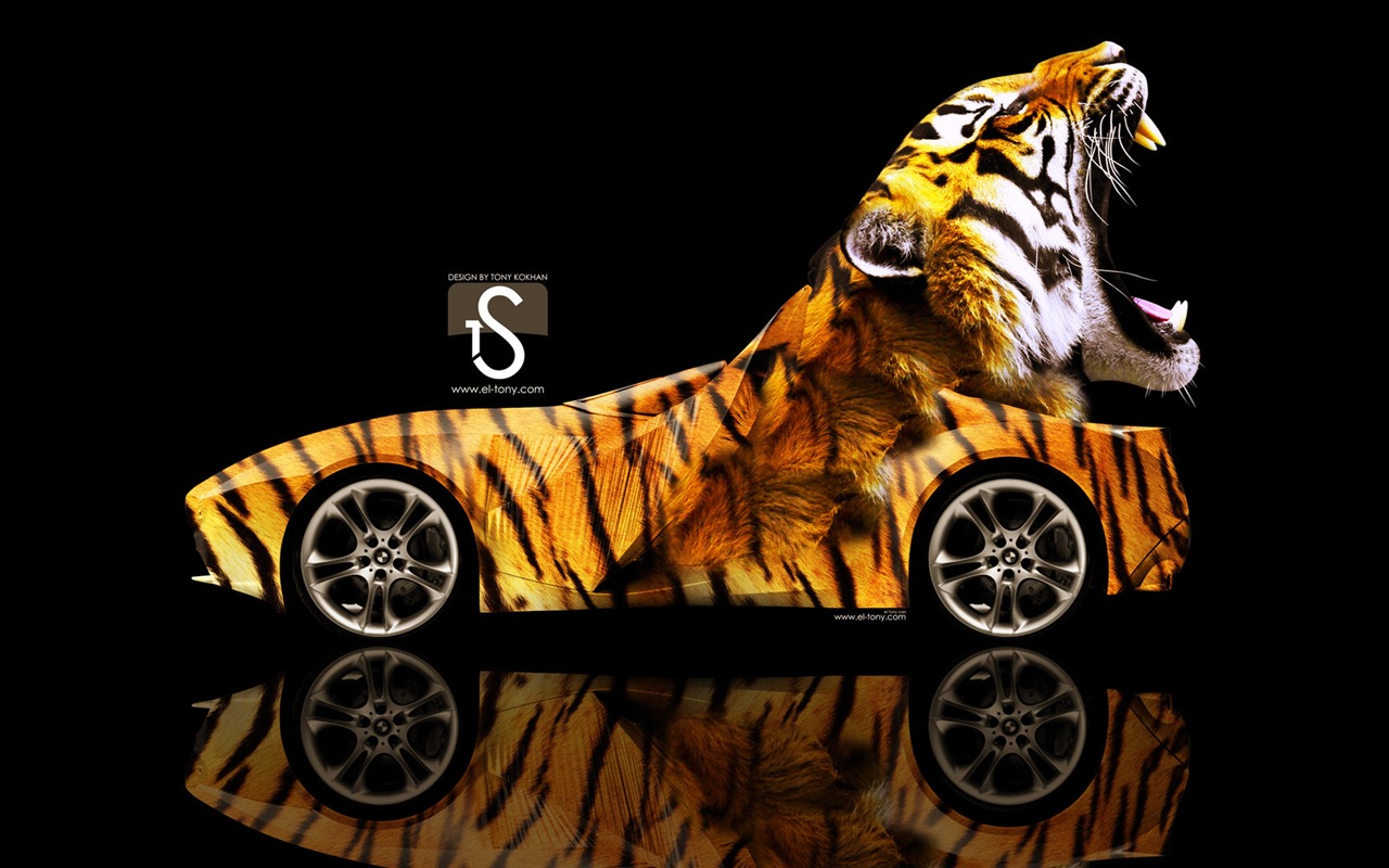 梦幻创意汽车设计壁纸，动物汽车20 - 1280x800