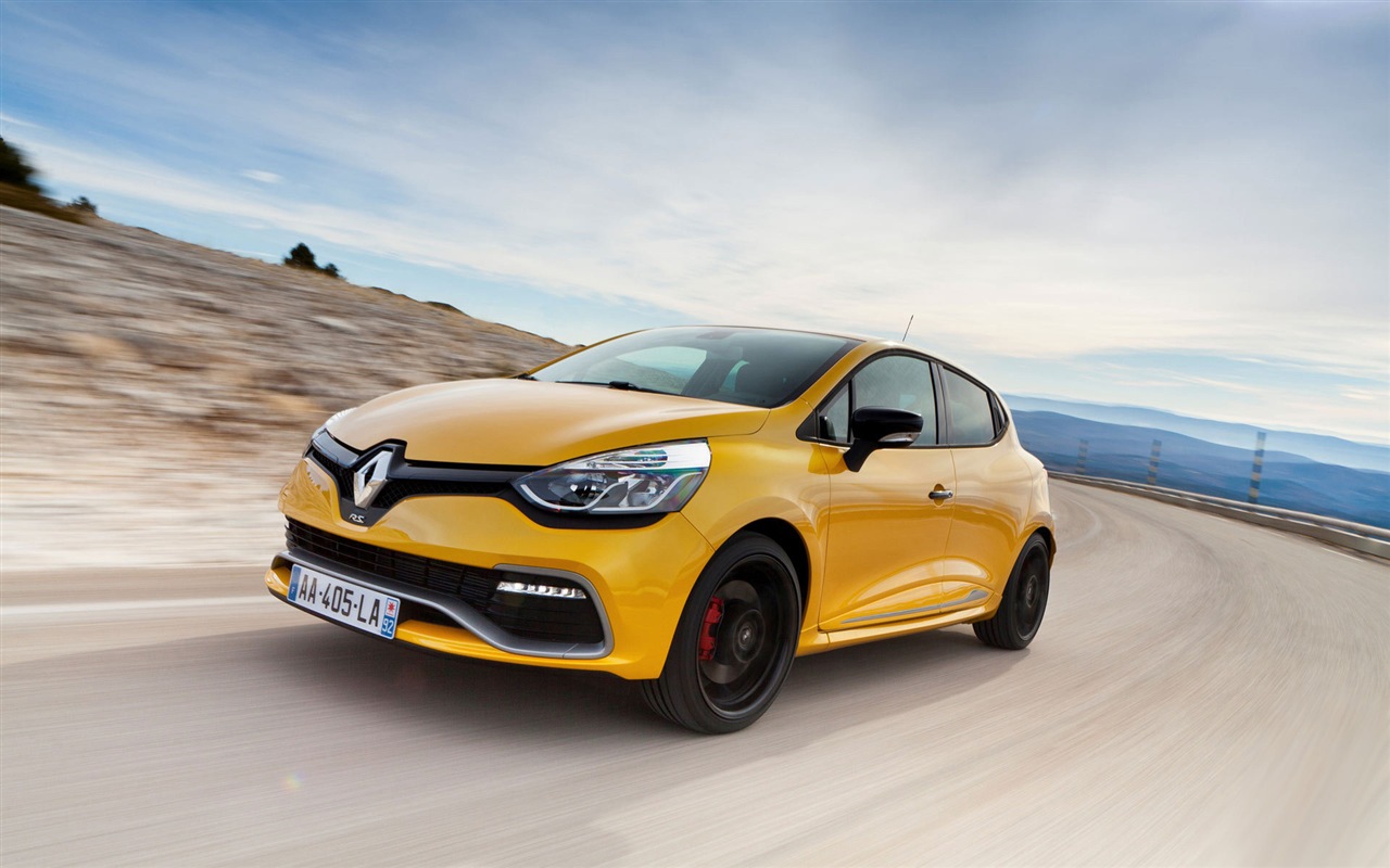 2013 Renault Clio RS 200 желтого цвета автомобиля HD обои #12 - 1280x800