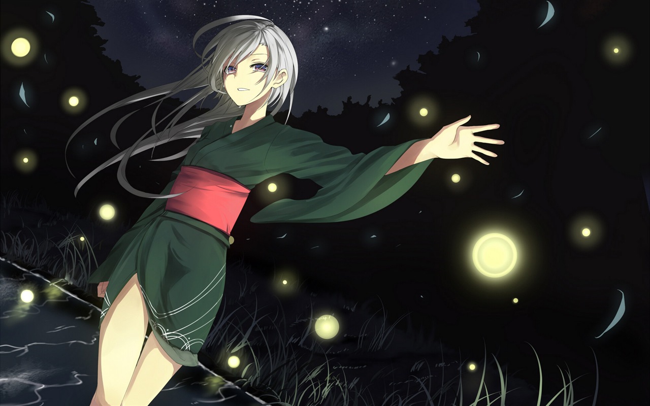 Firefly Summer beautiful anime wallpaper #4 - 1280x800