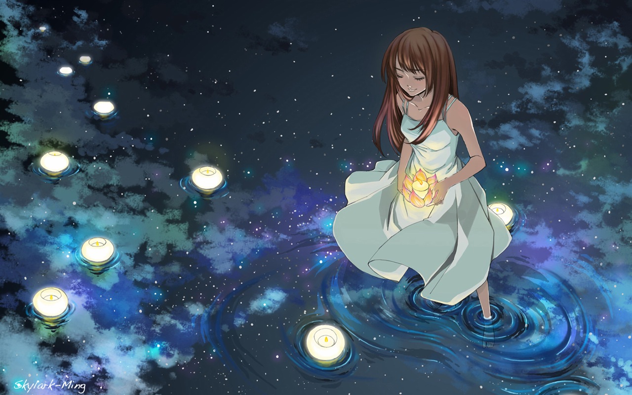 Firefly Summer beautiful anime wallpaper #5 - 1280x800