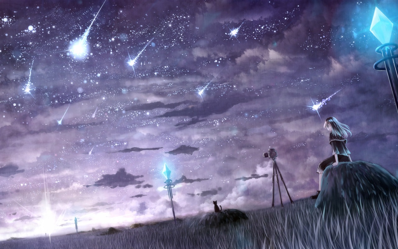 Firefly Summer beautiful anime wallpaper #12 - 1280x800