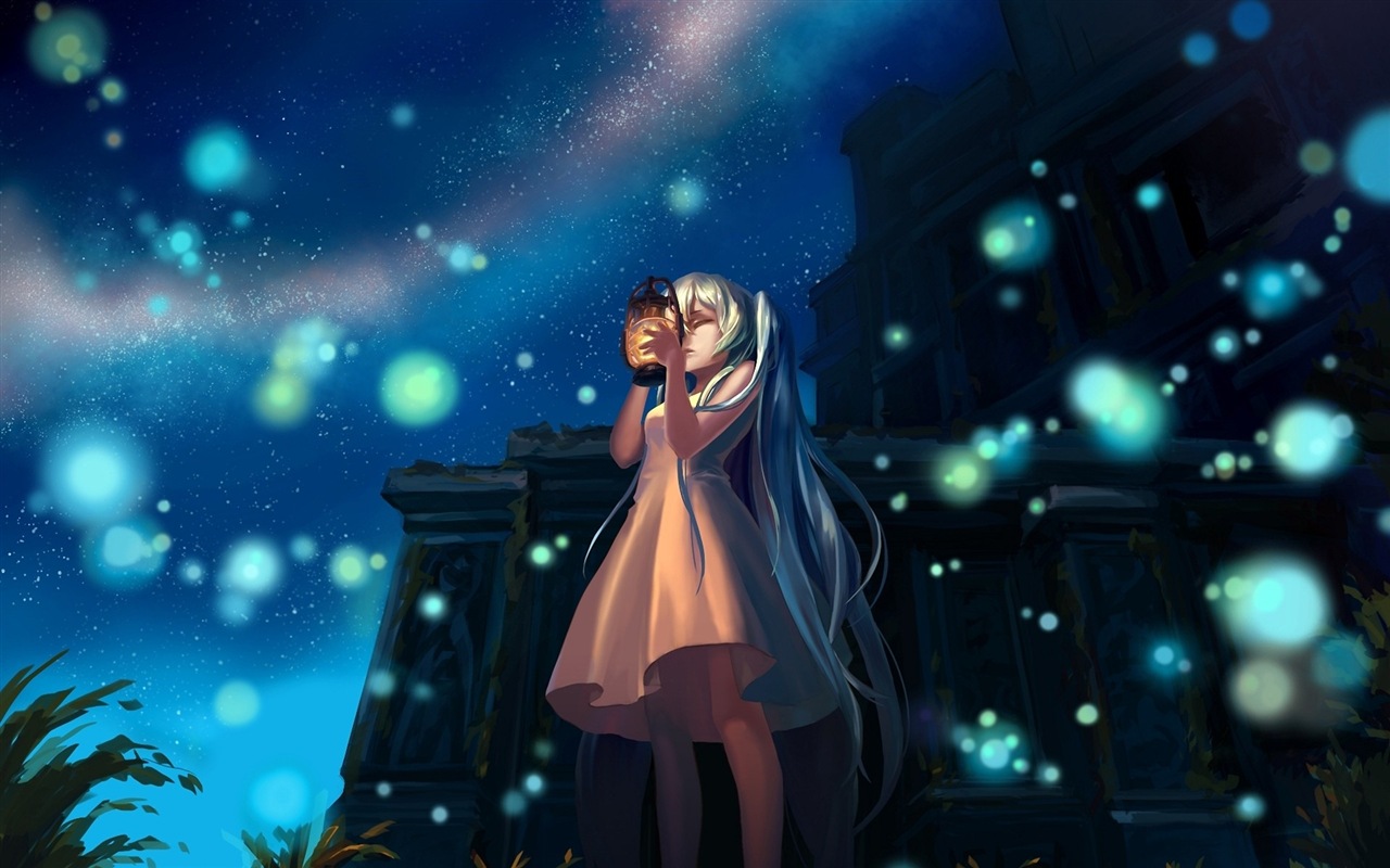 Firefly Summer beautiful anime wallpaper #16 - 1280x800
