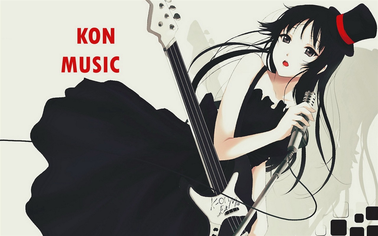 音楽ギターアニメの女の子HDの壁紙 #2 - 1280x800