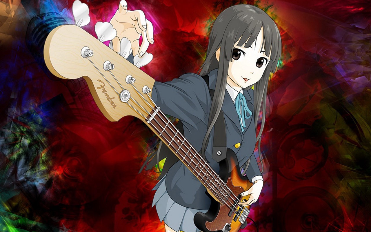 音楽ギターアニメの女の子HDの壁紙 #10 - 1280x800
