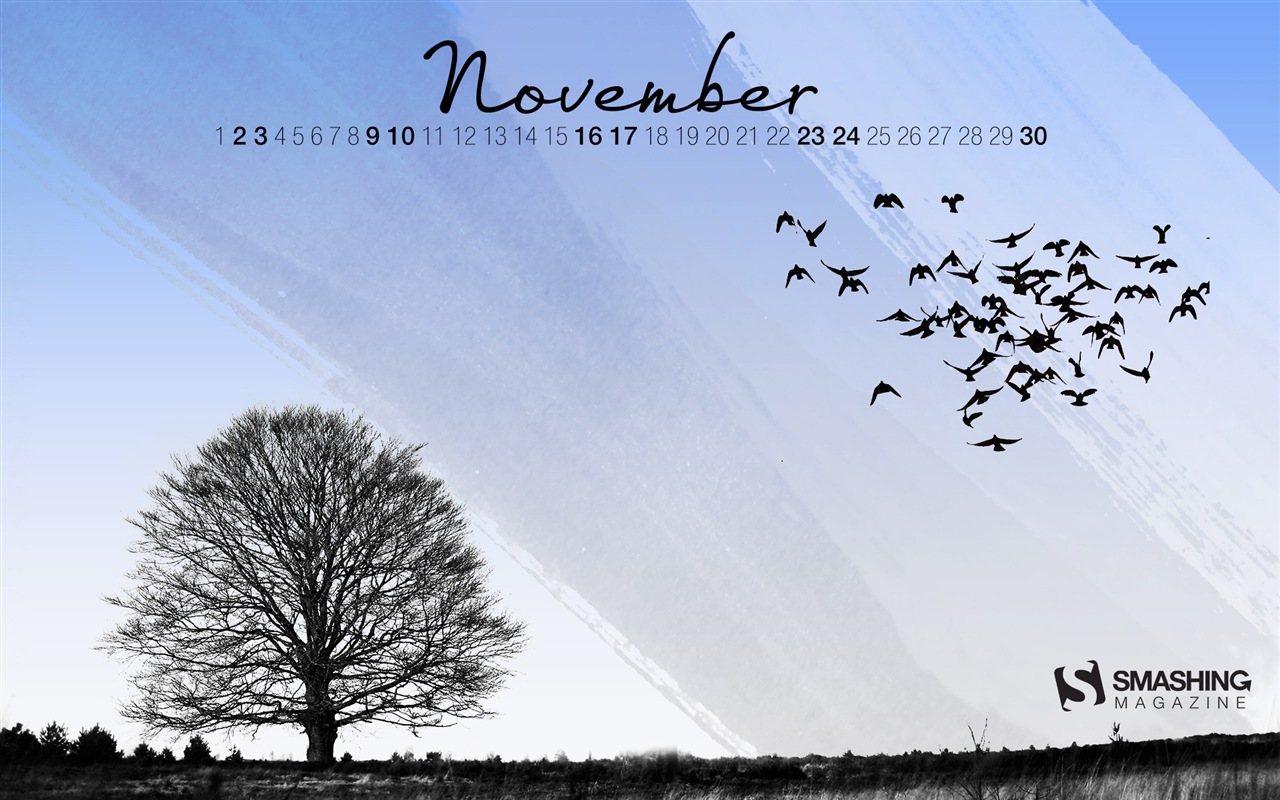 2013年11月カレンダー壁紙（2） #17 - 1280x800