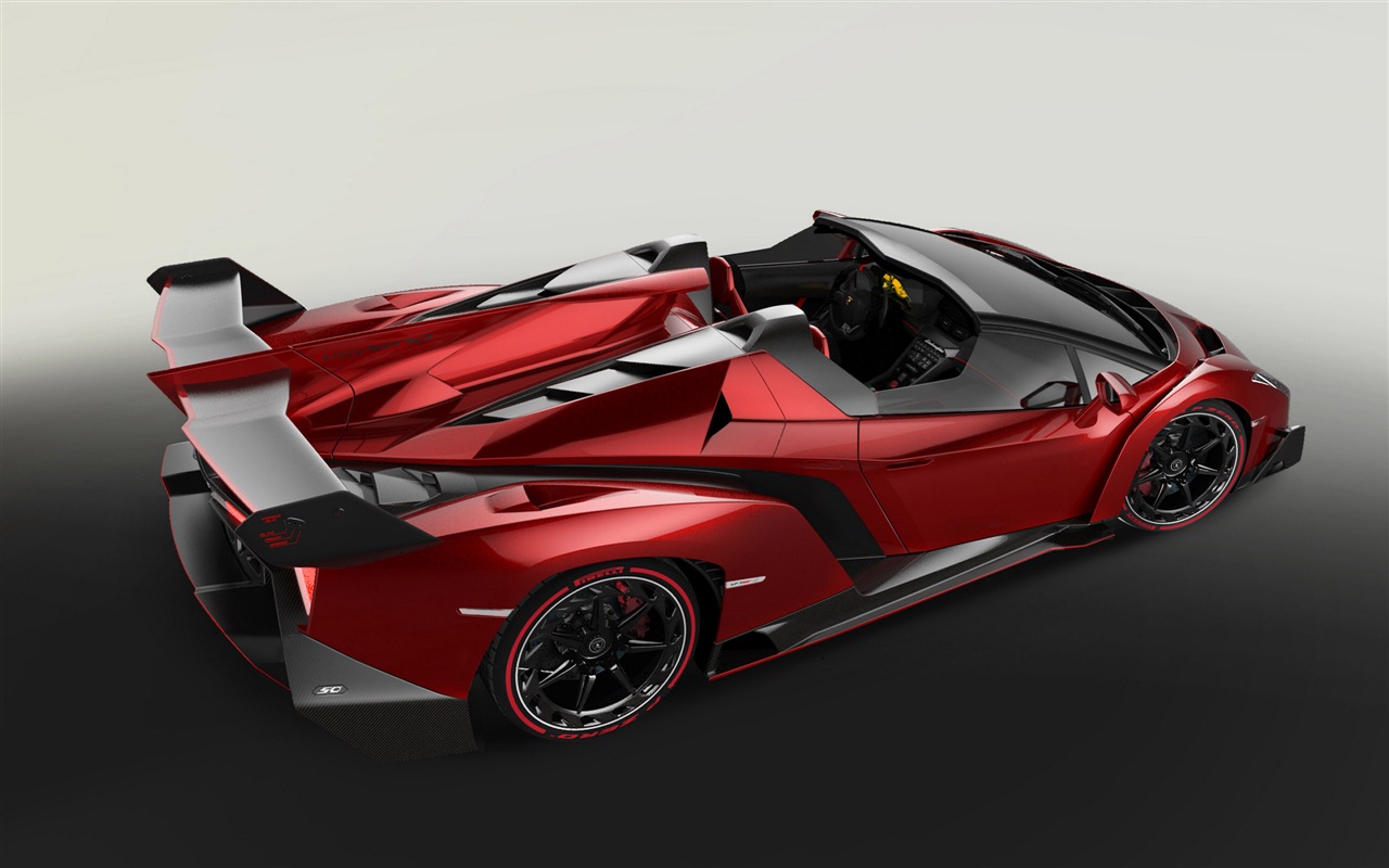 2014 Lamborghini Veneno Roadster rouge supercar écran HD #6 - 1280x800
