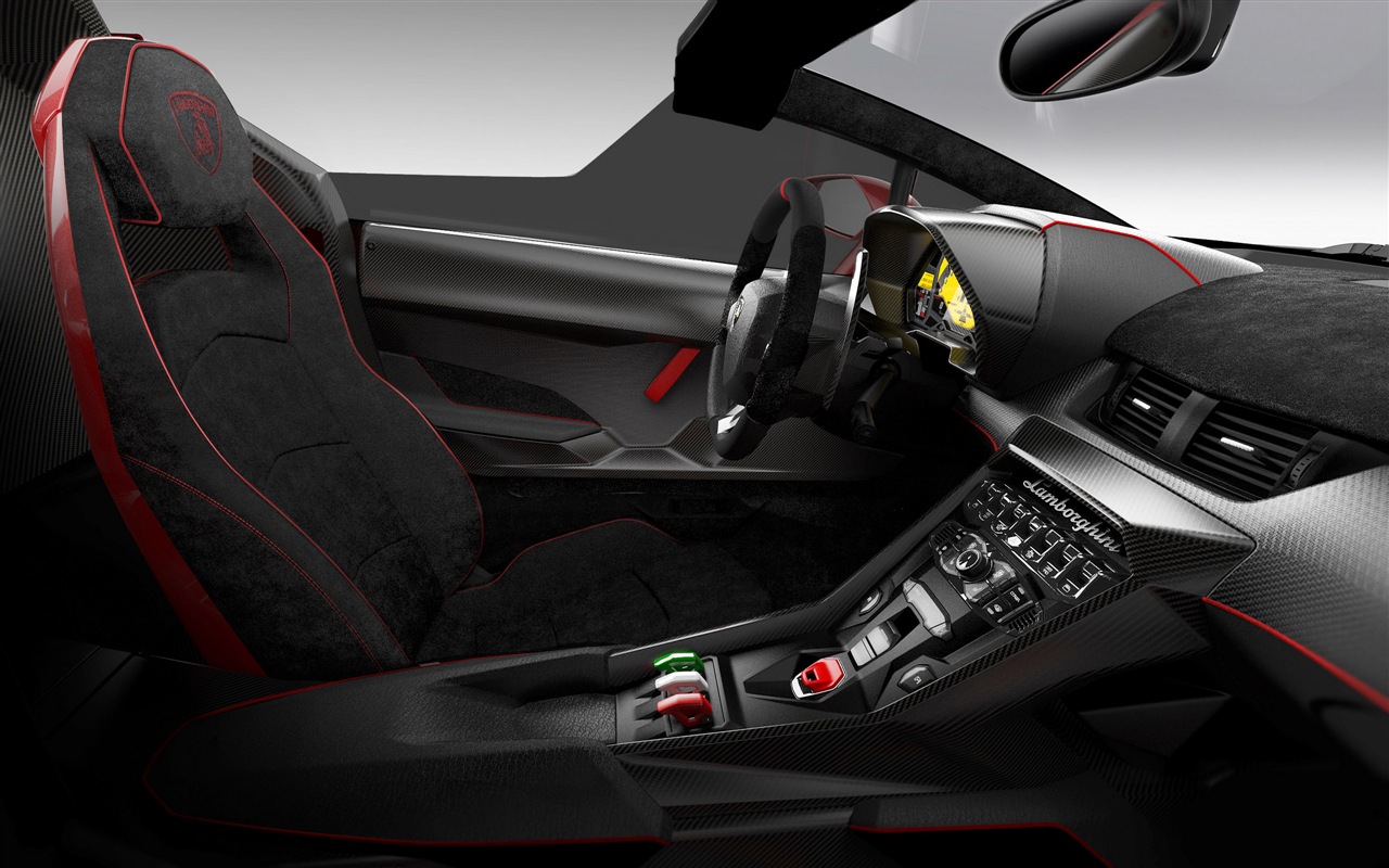 2014 Lamborghini Veneno Roadster rouge supercar écran HD #7 - 1280x800