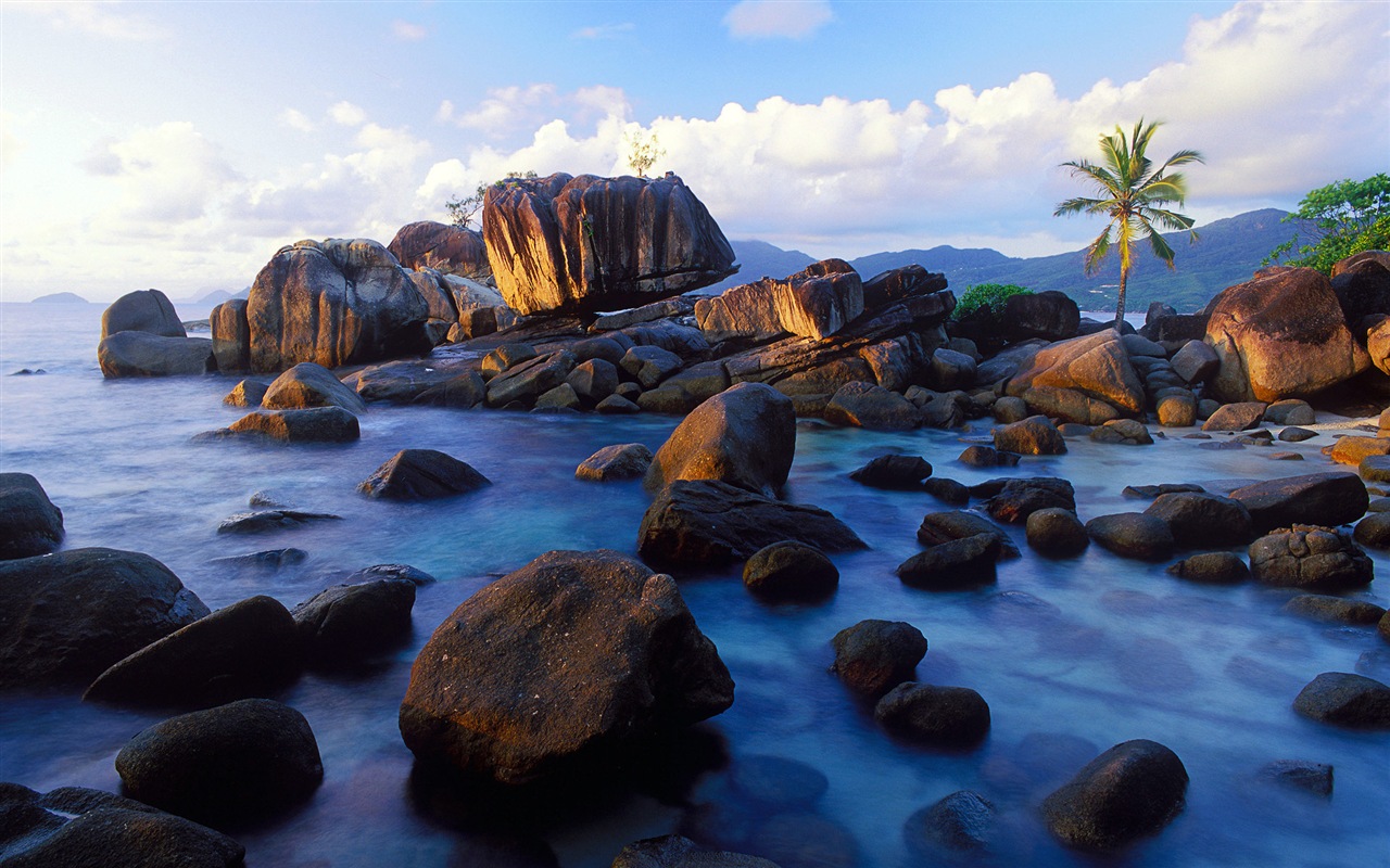 윈도우 8 테마 배경 화면 : 해변의 일출과 일몰보기 #3 - 1280x800
