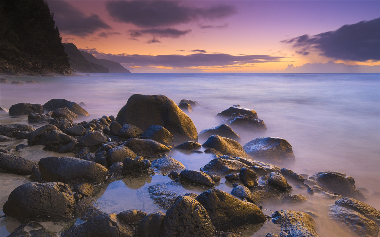 Windows 8 theme wallpaper: Beach sunrise and sunset views #7 - 1280x800