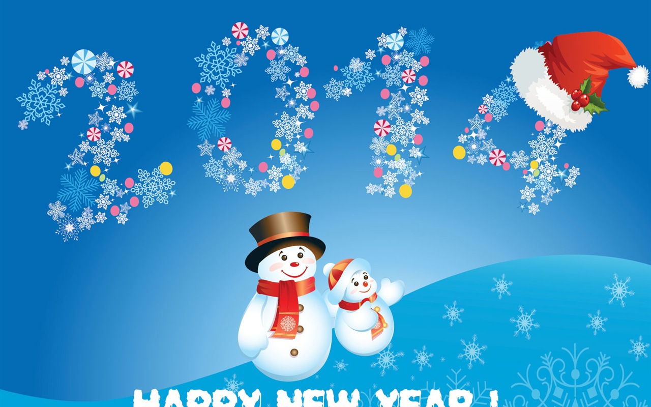 2014 New Year Theme HD Fonds d'écran (1) #17 - 1280x800