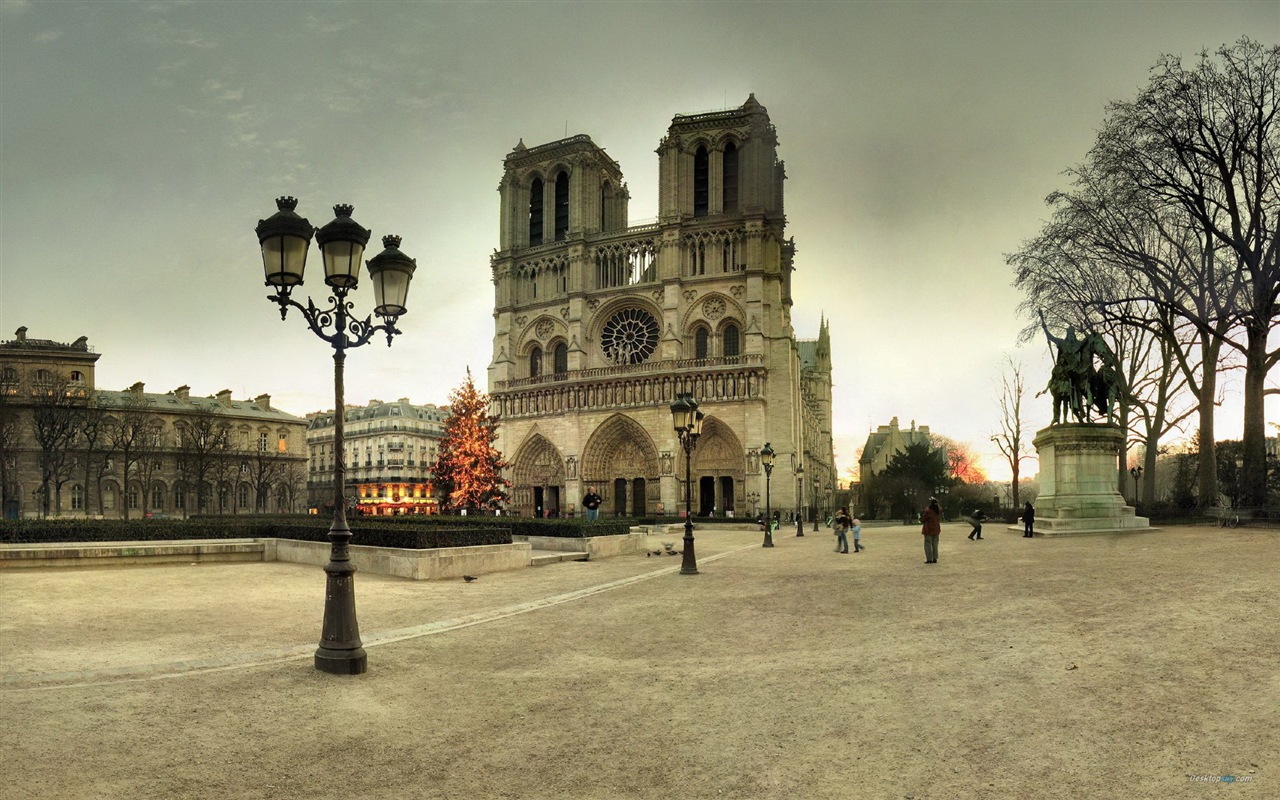 巴黎圣母院 高清风景壁纸6 - 1280x800