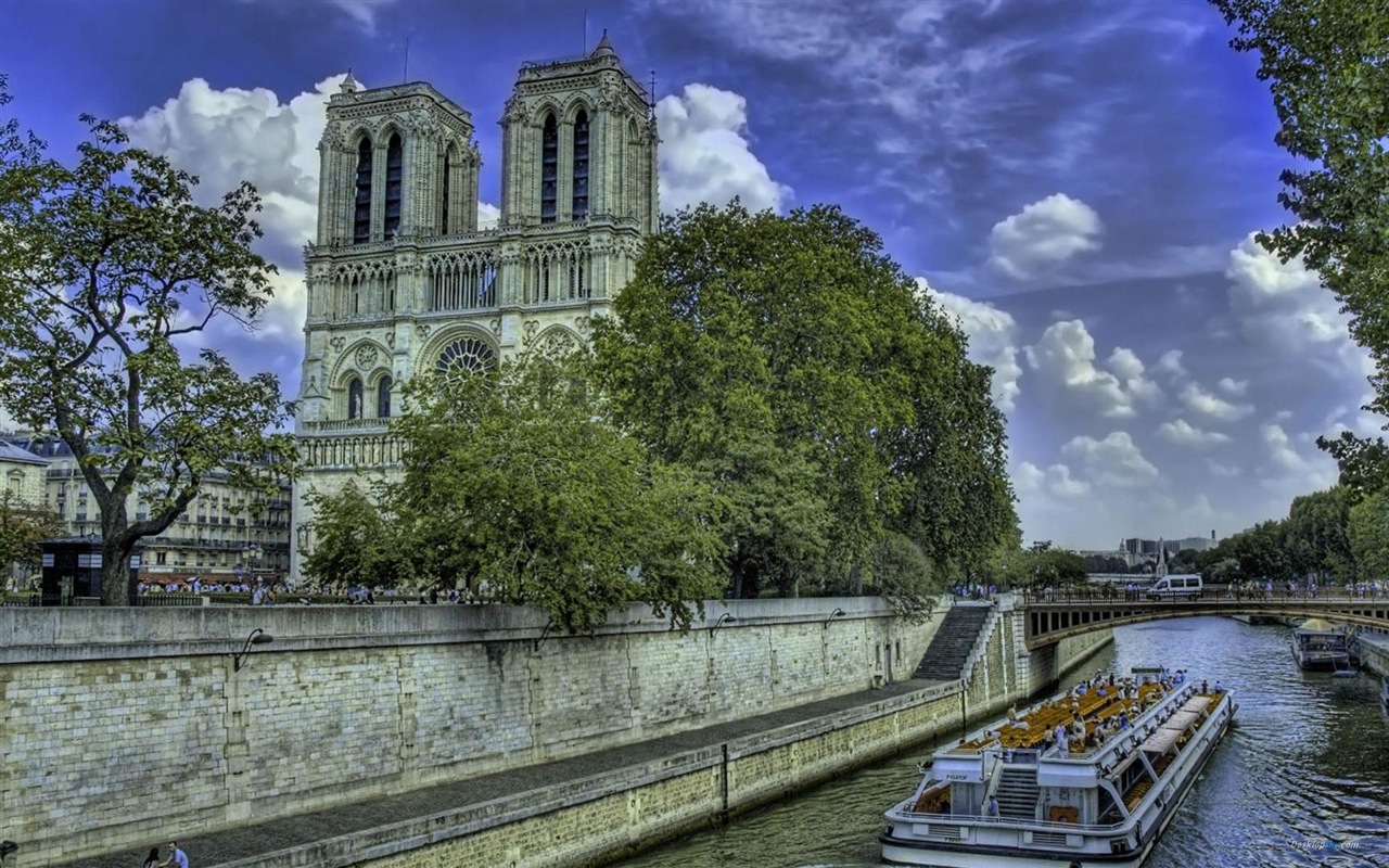 巴黎圣母院 高清风景壁纸10 - 1280x800