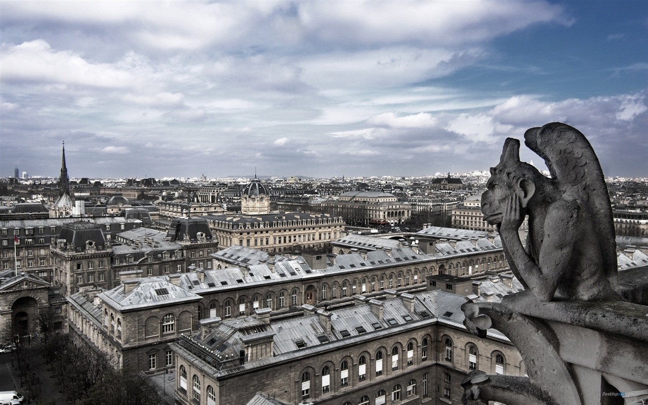 巴黎圣母院 高清风景壁纸12 - 1280x800