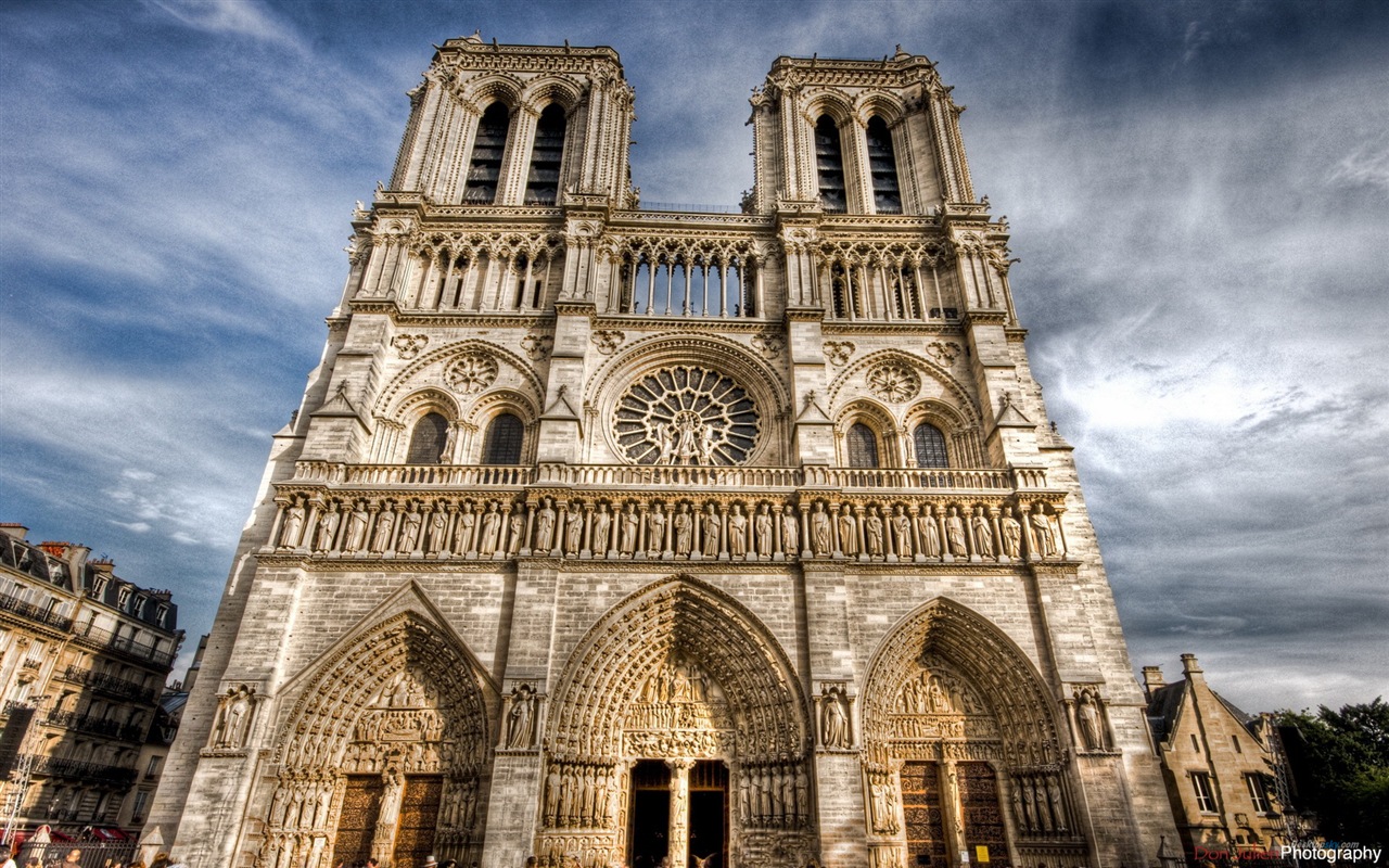 巴黎圣母院 高清风景壁纸14 - 1280x800