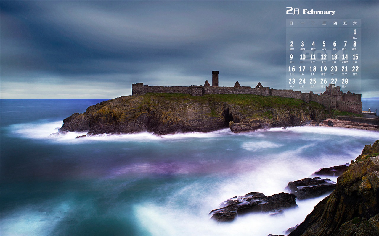 Februar 2014 Kalender Wallpaper (1) #5 - 1280x800