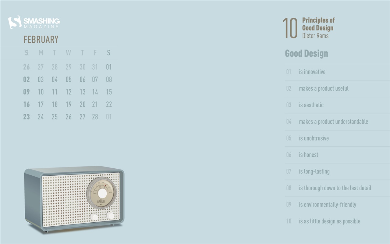 02 2014 Calendar fondo de pantalla (2) #10 - 1280x800