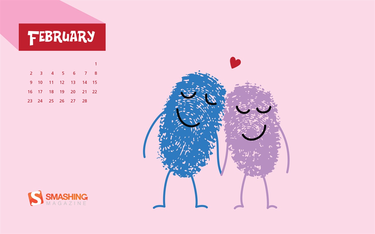 Февраль 2014 Календарь обои (2) #11 - 1280x800