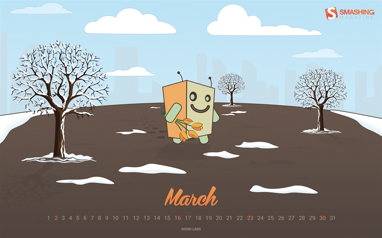 Март 2014 календарь обои (1) #15 - 1280x800