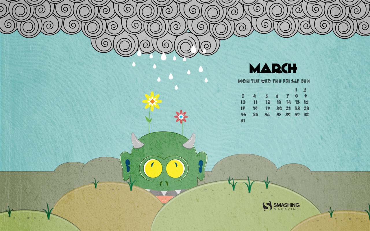 Mars 2014 calendriers fond d'écran (1) #17 - 1280x800