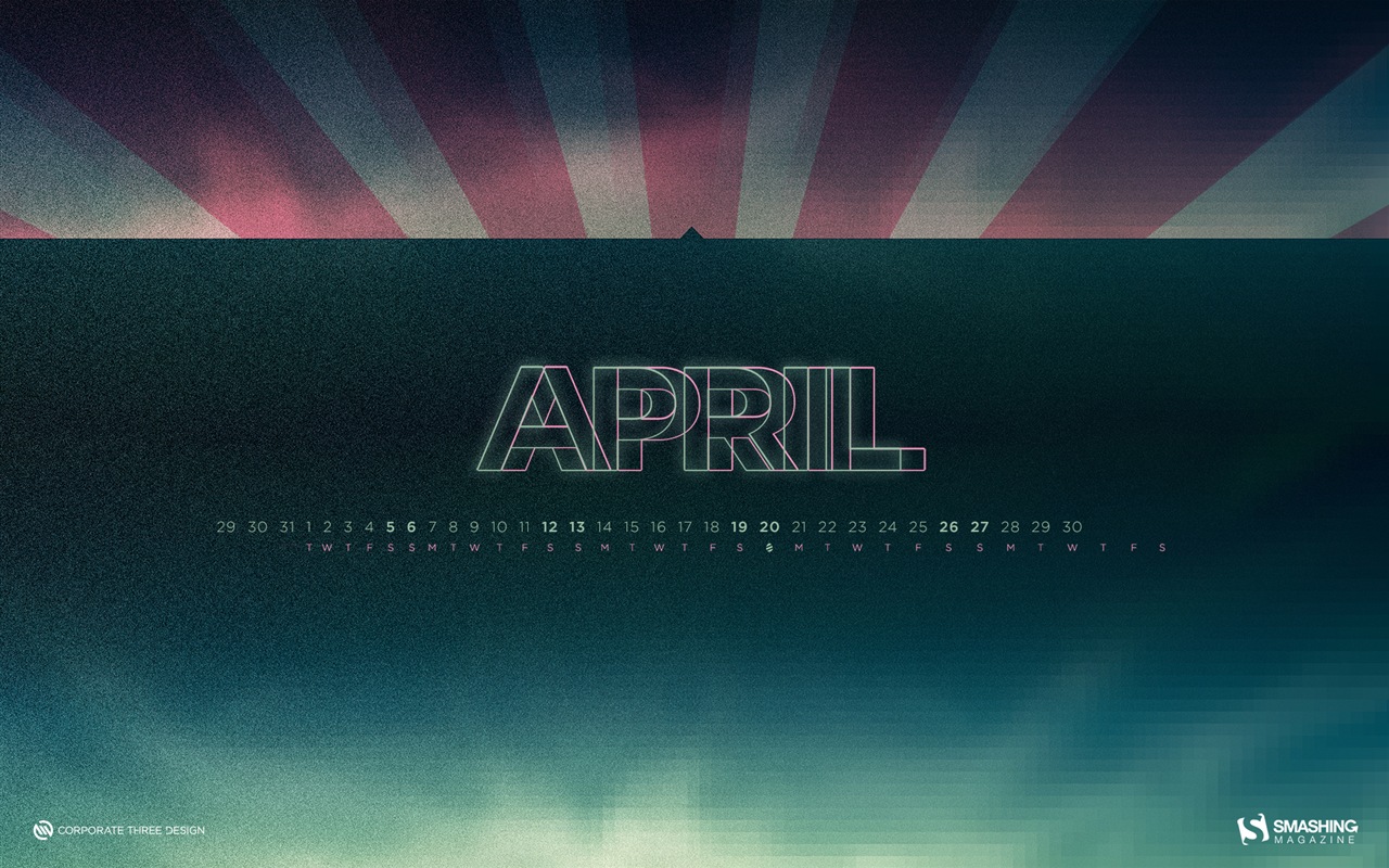 Апрель 2014 календарь обои (2) #6 - 1280x800