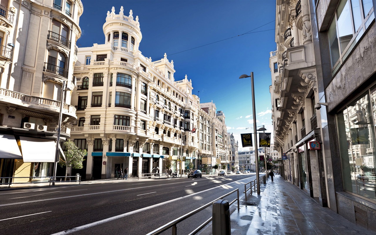 마드리드의 스페인의 수도, 도시 풍경의 HD 배경 화면 #8 - 1280x800
