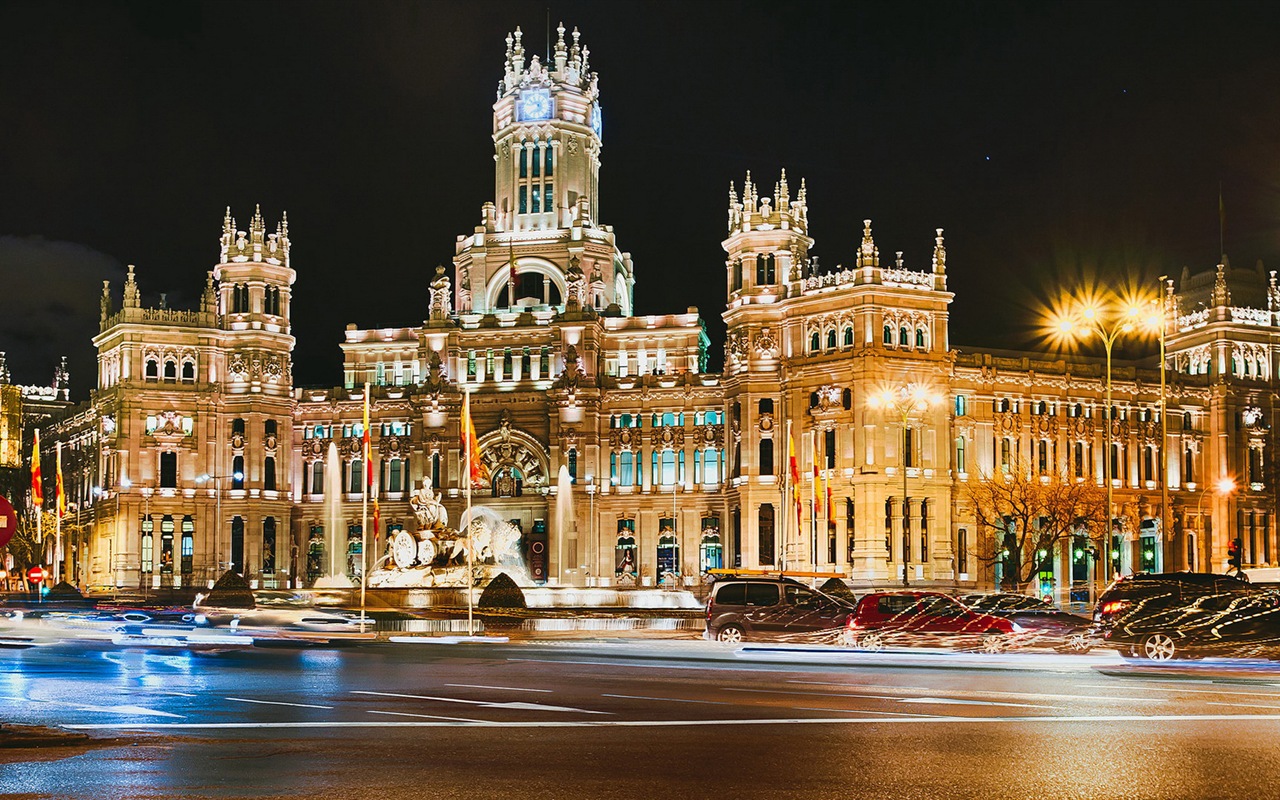 マドリードスペインの首都、都市の風景のHDの壁紙 #10 - 1280x800