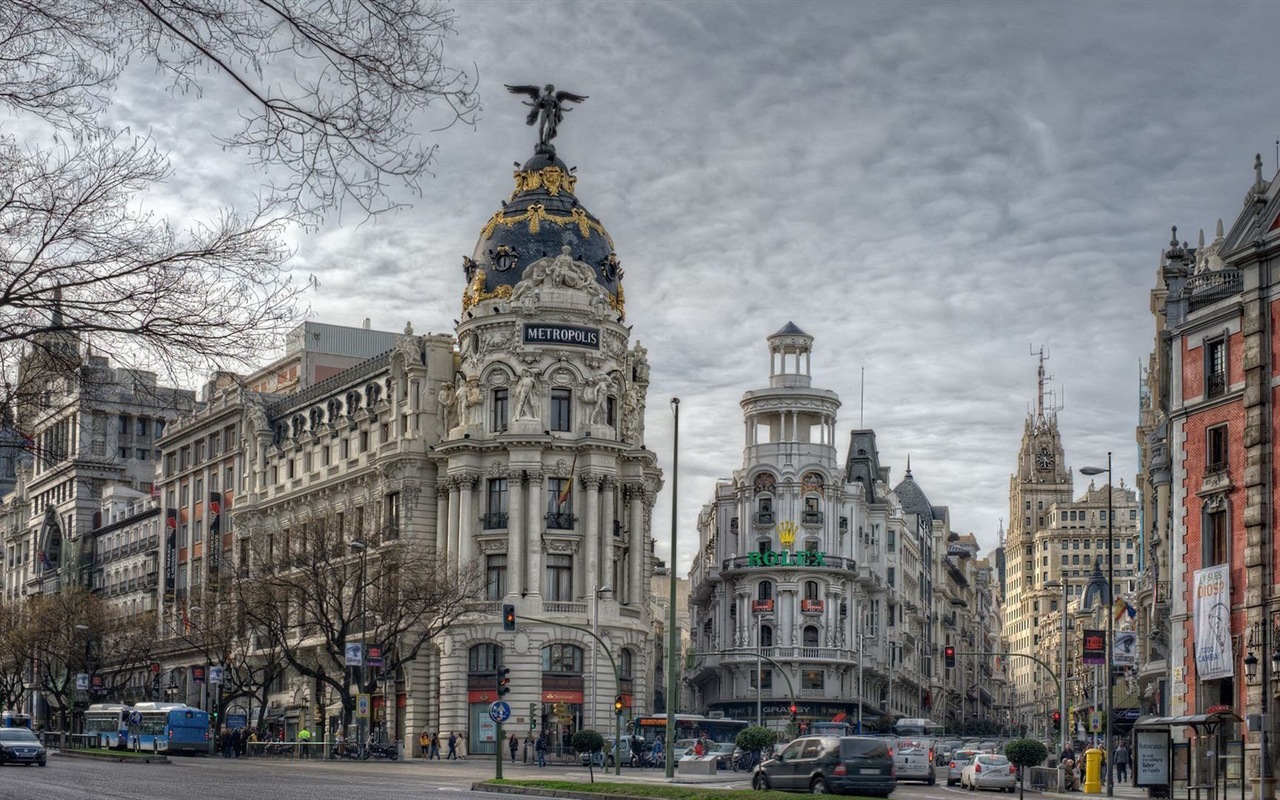 Spanischen Hauptstadt Madrid, Stadtlandschaft HD Wallpaper #11 - 1280x800