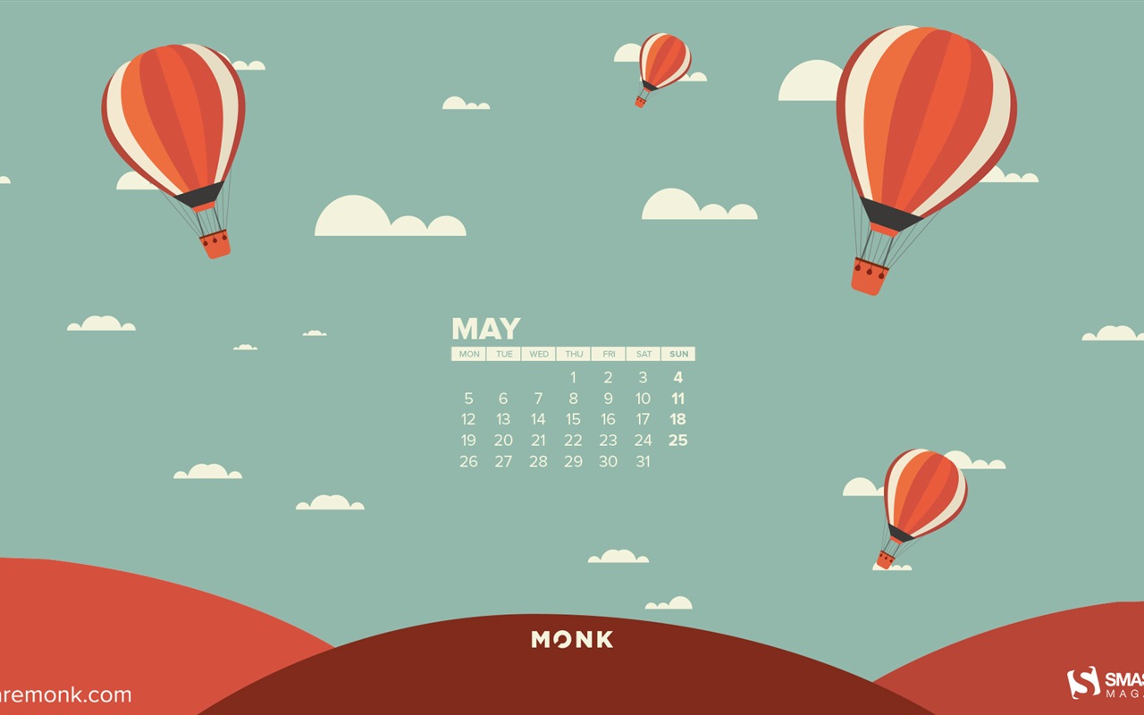 Mai 2014 Kalender Wallpaper (2) #12 - 1280x800