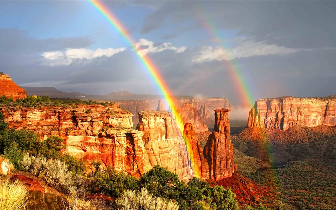 Fondos de pantalla HD paisaje rainbow Hermosas #13 - 1280x800