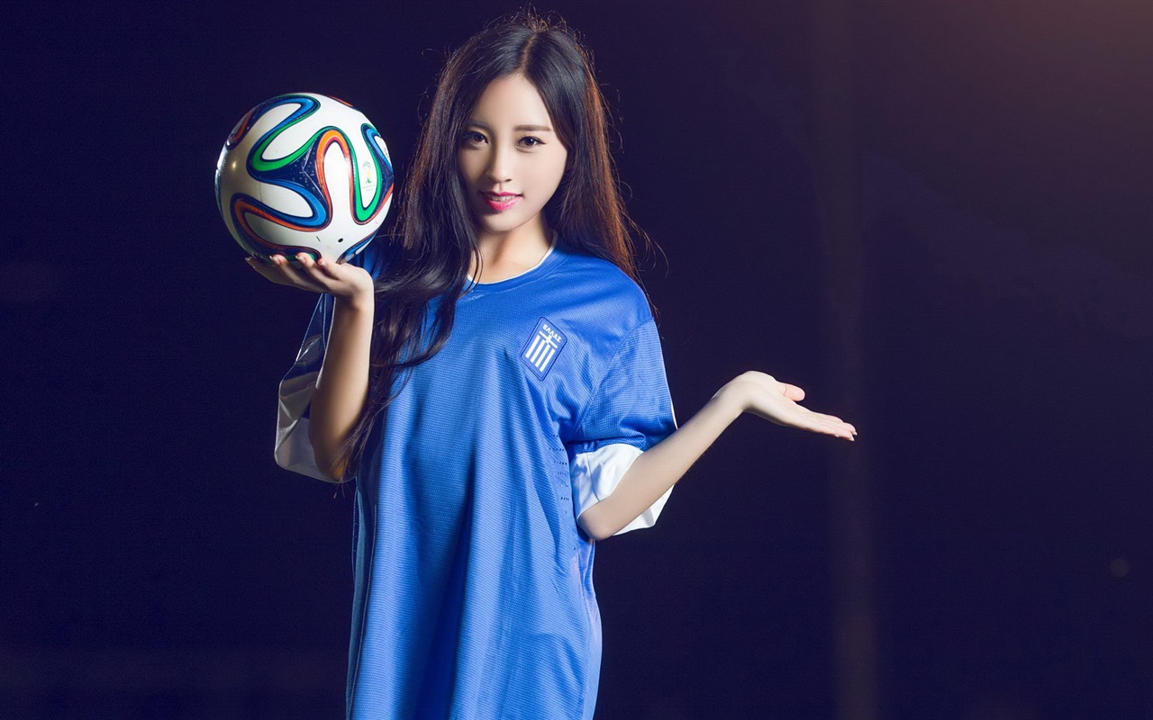 32 camisetas de la Copa del Mundo de fútbol, bebé wallpapers hermosas chicas HD #16 - 1280x800