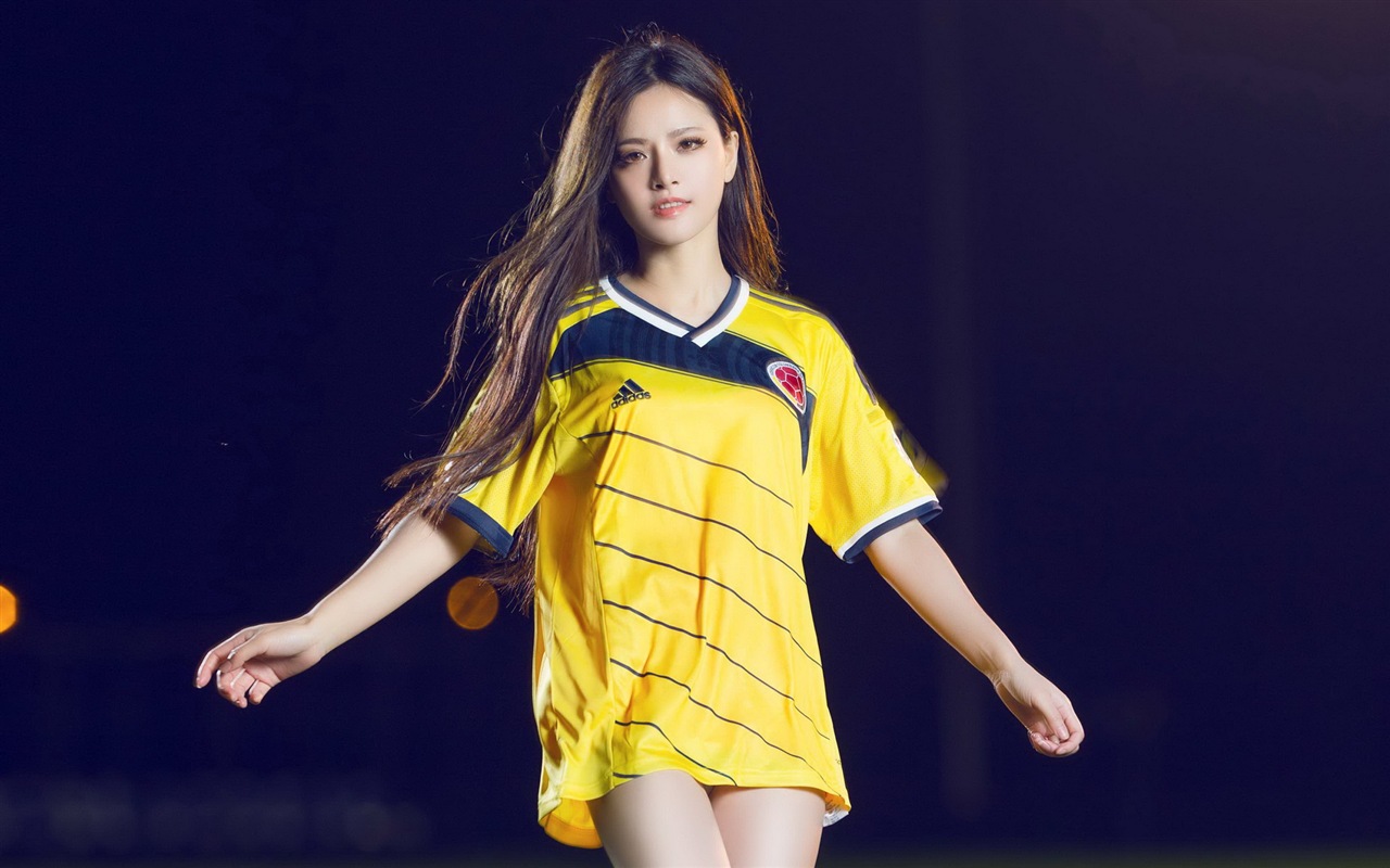 32 World Cup jerseys, football baby beautiful girls HD wallpapers #29 - 1280x800