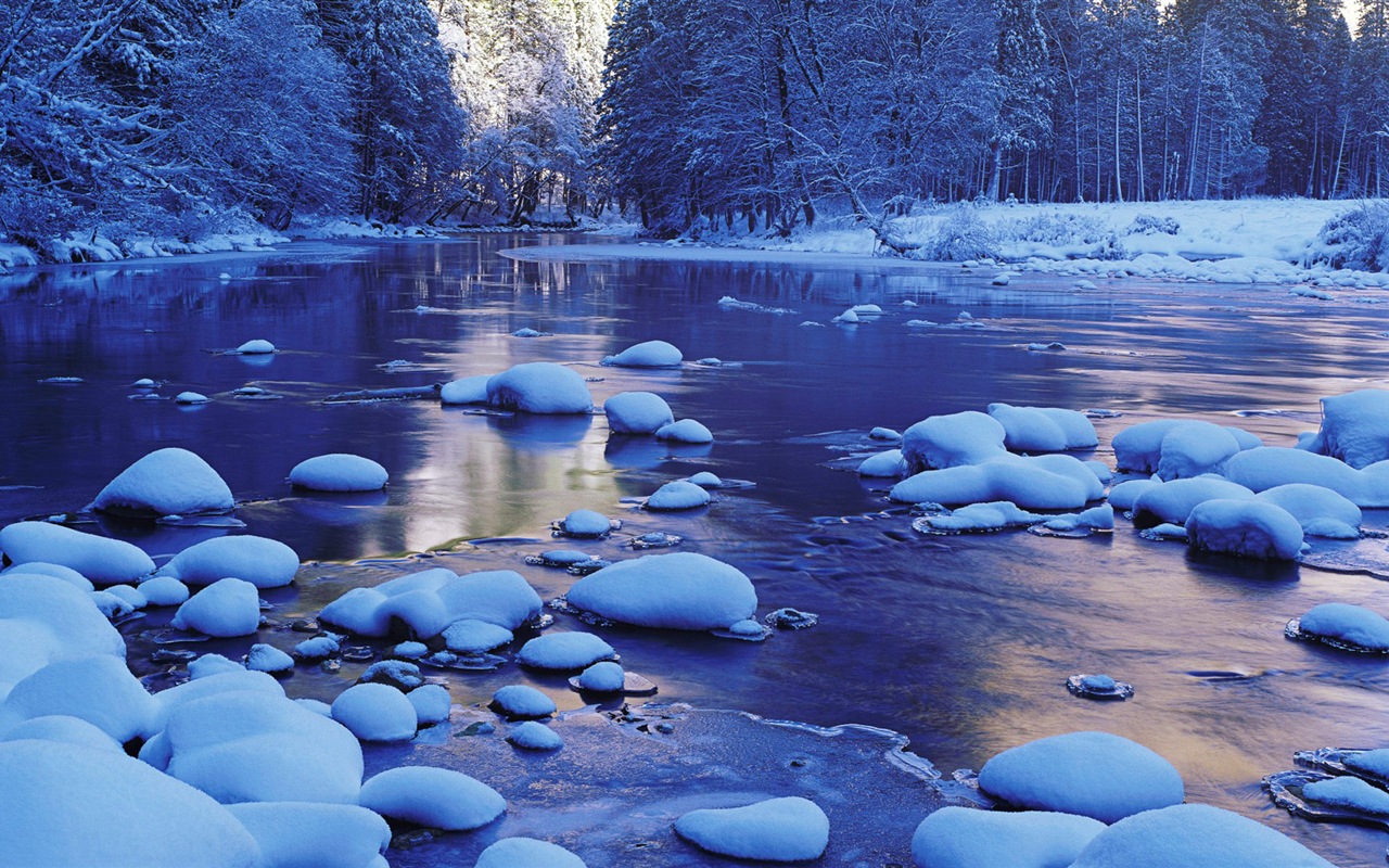 Krásná zima sníh, Windows 8 panoramatické, širokoúhlé tapety #3 - 1280x800