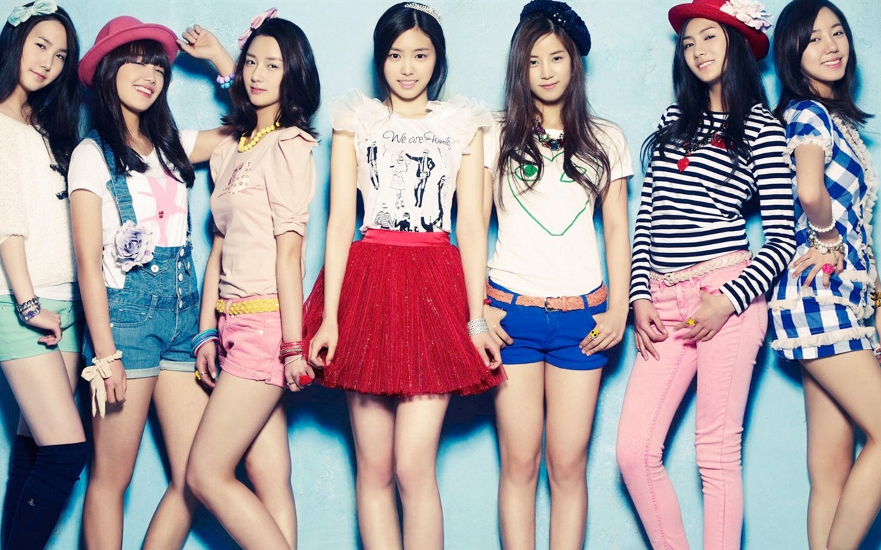 Korejský hudební dívčí skupina, růžové HD tapety na plochu #1 - 1280x800